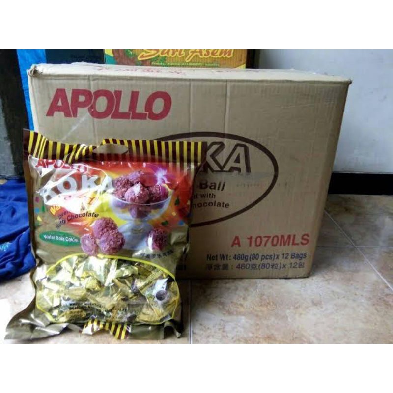 

Apollo Roka wafer Coklat Ball 1 dus Isi 12 Bag