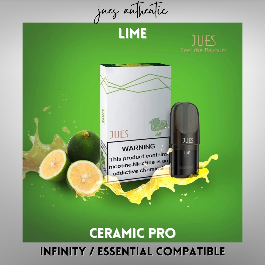 JUES Pods Pro Ceramic - Lime - Compatible with RELX Infinity Essential