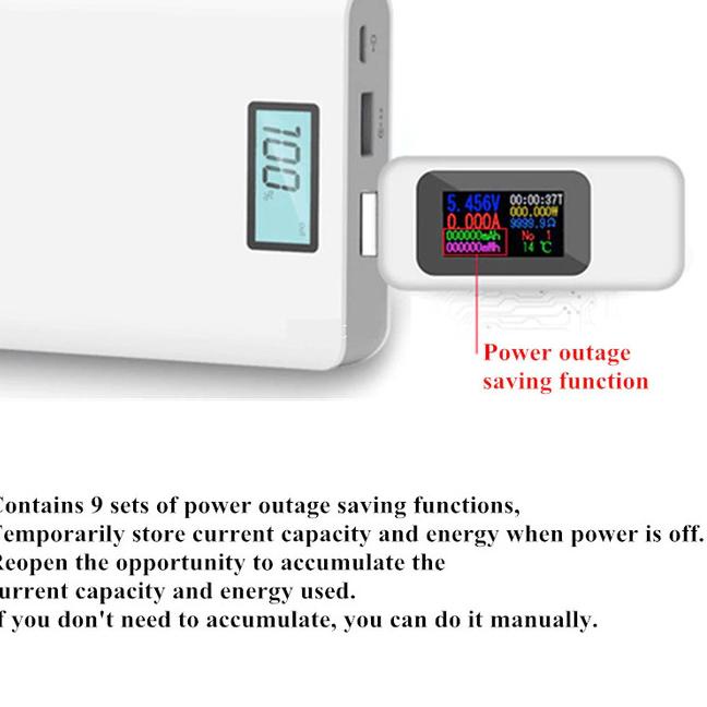 Keweisi KWS-MX18 10 in 1 USB Tester, USB Doctor - Hitam