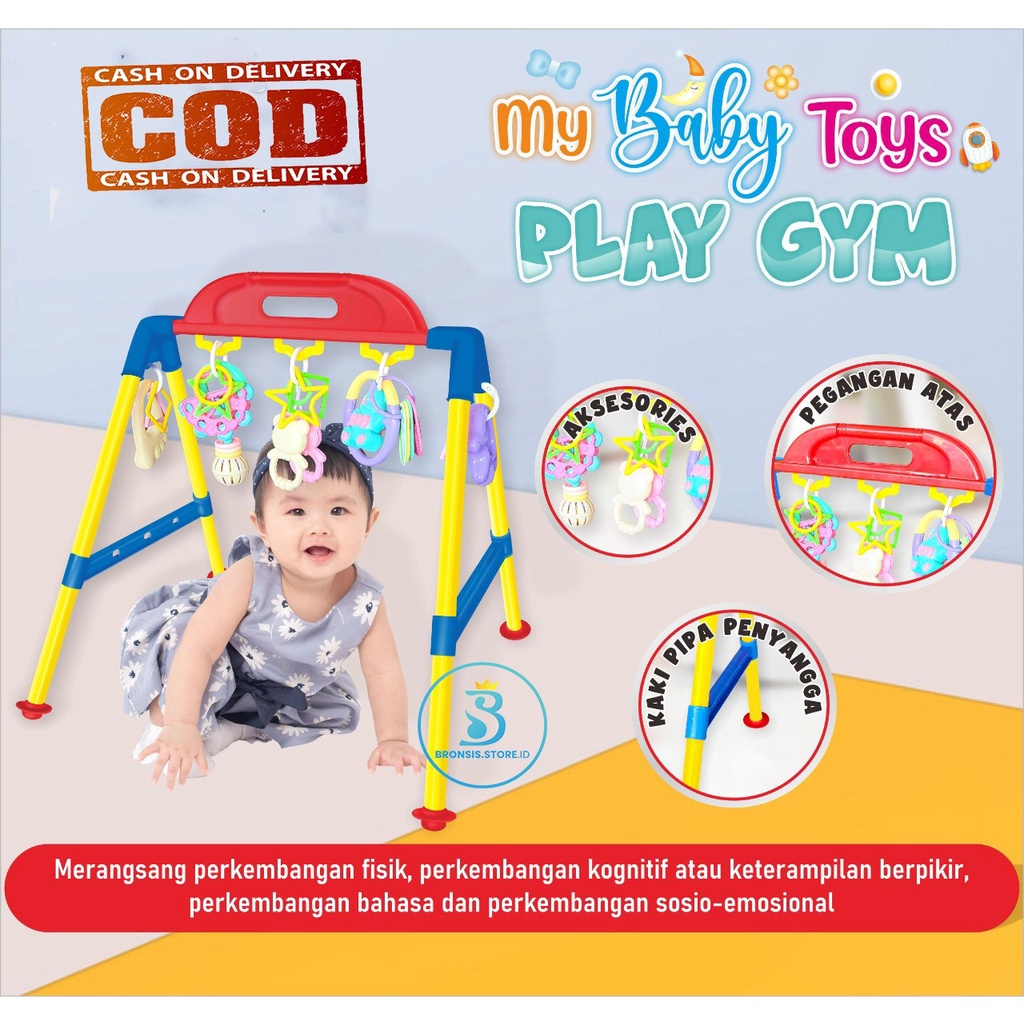 BRON - Mainan Baby Musical Play Gym / Mainan Rattle Bayi Toys Playgym YB2