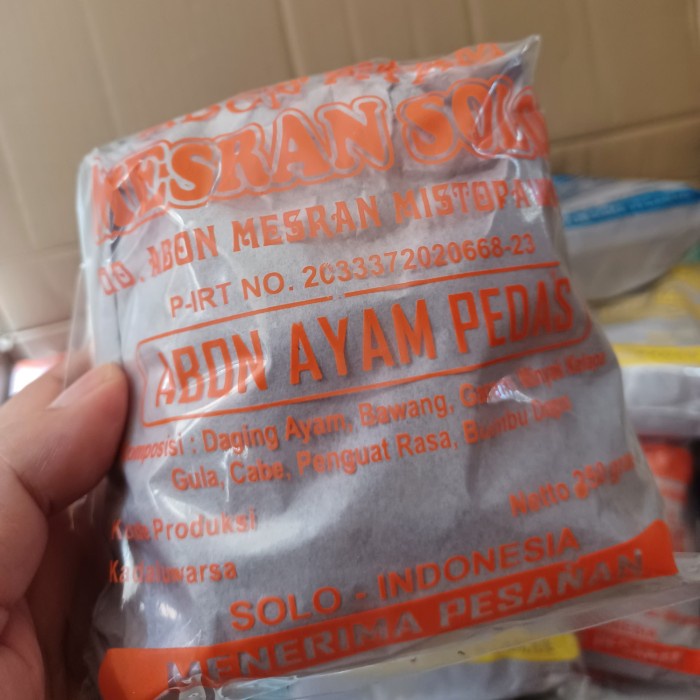 

abon ayam pedas mesran solo