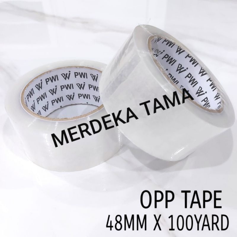 

Lakban Perekat OPP Tape Murah 48mm x 100yard Bening