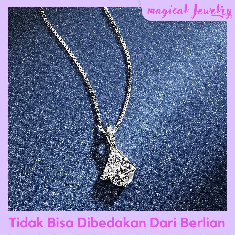 magical Jewelry Kalung Tura berlian replika / replika berlian eropa/lapis emas 18k Sterling Silver B