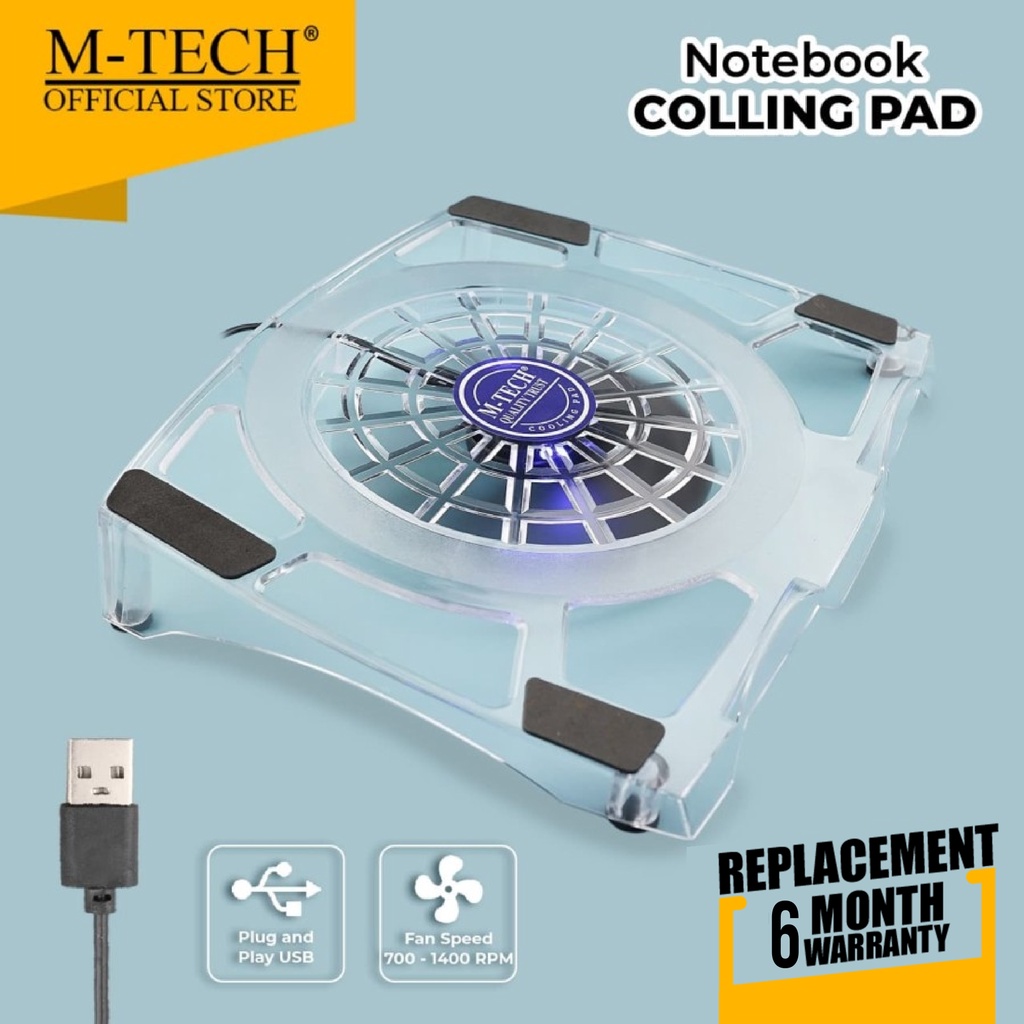 Cooling Pad Laptop Mtech Original MT-02 High Performance