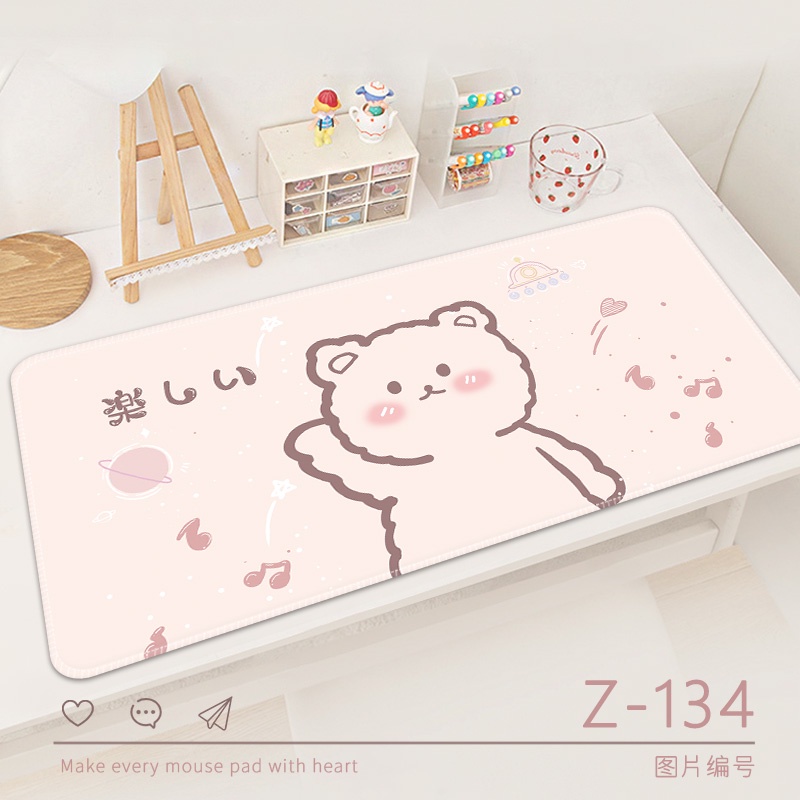 Mouse Pad Korea Anti slip Lembut Motif Kartun Lucu Untuk Laptop