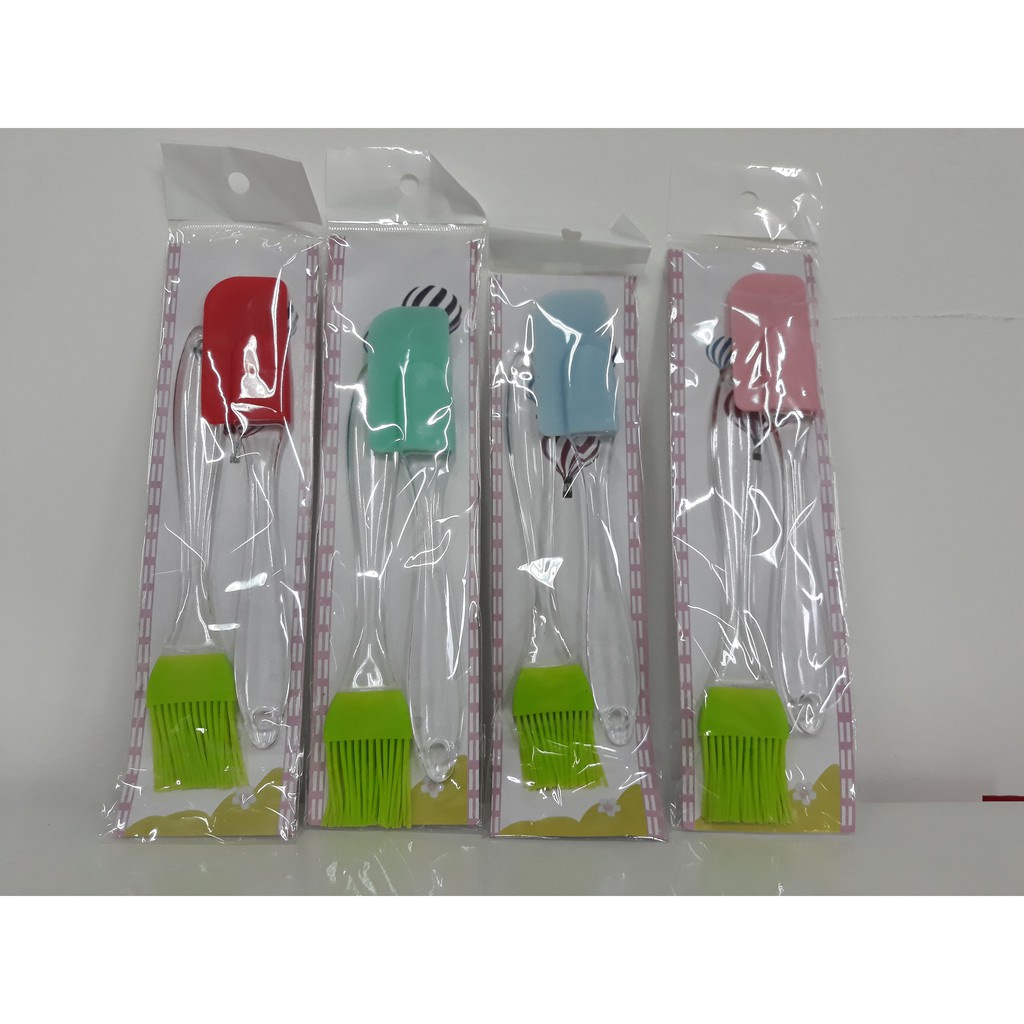 Spatula Set Kuas Silikon 2in1