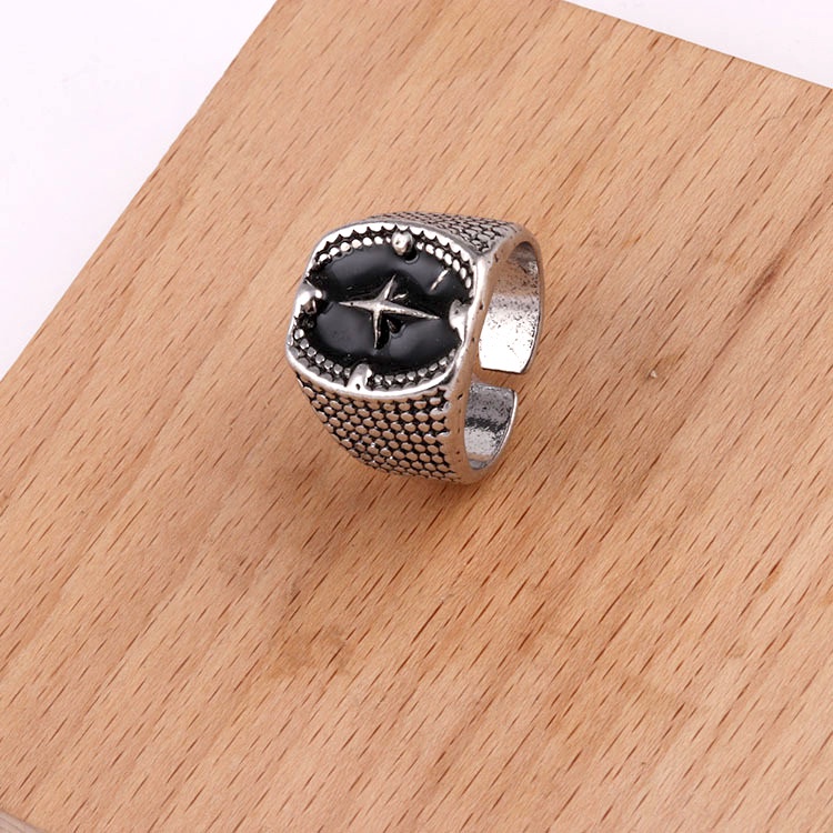 Cincin Model Terbuka Dapat Disesuaikan Gaya Retro Hip-Hop Eropa Amerika Untuk Pria