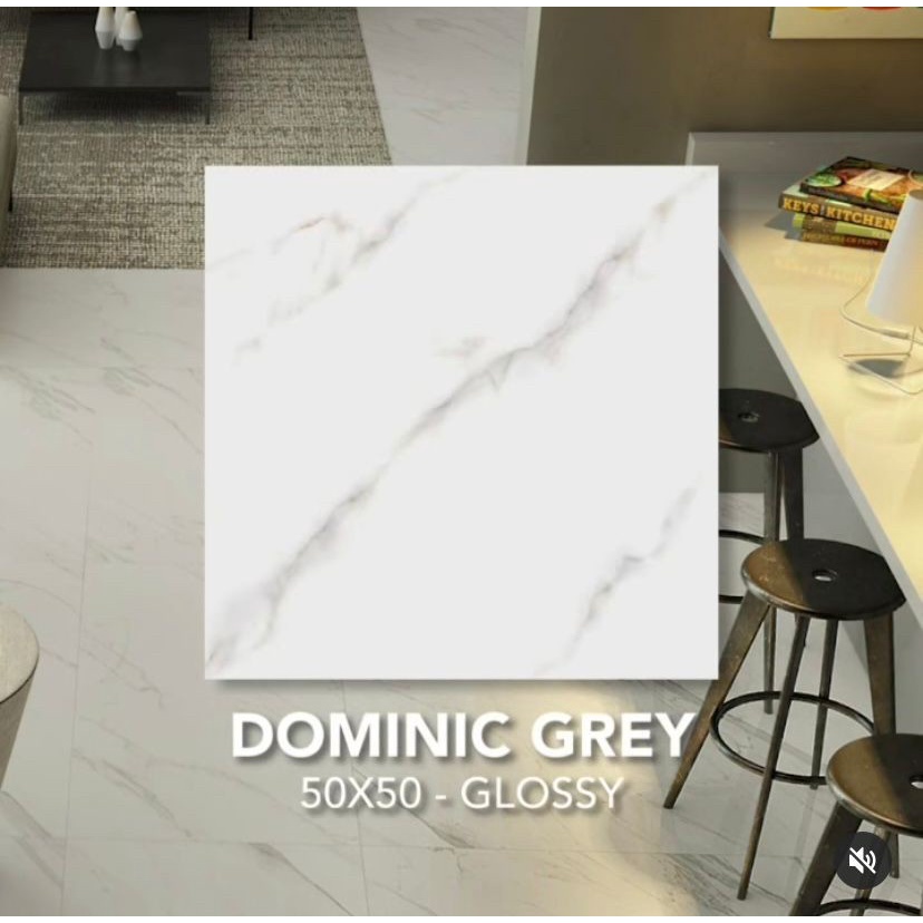 KERAMIK PLATINUM DOMINIC GREY 50x50 GLOSSY