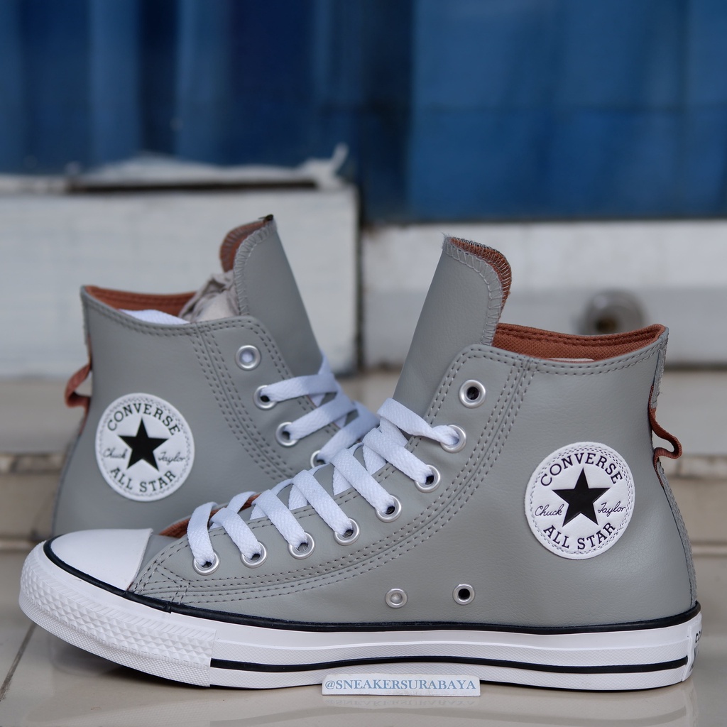 Converse Chuck Taylor All Star Hi Crafted Faux Leather Slate Sage