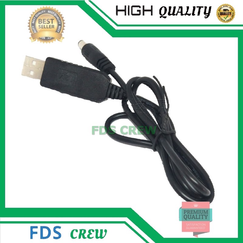 Kabel USB DC Step Up 5V To 12V POWERBANK Router Modem Wifi Jack 5.5 mm
