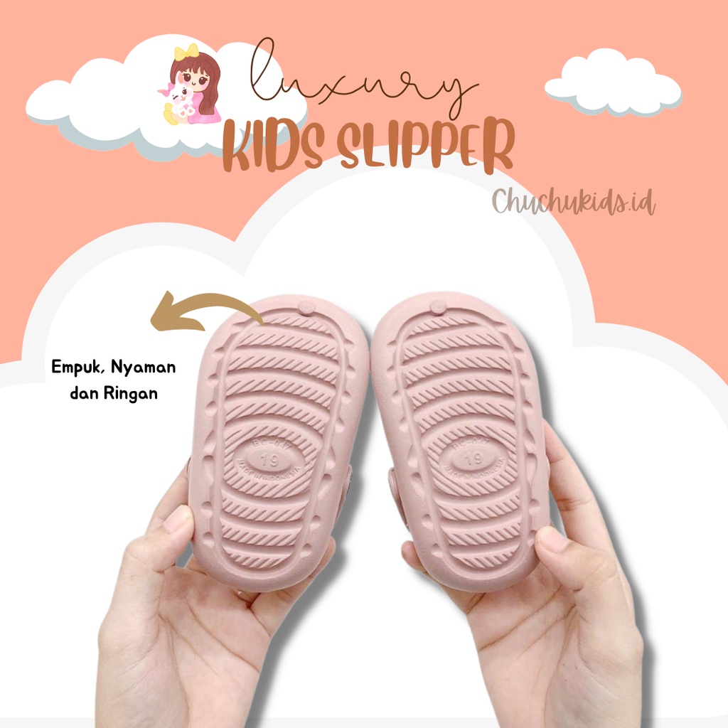 Sandal Anak Perempuan Sandal Selop Bahan Karet Motif Boneka Kelinci Sepatu sandal slop anak cewek