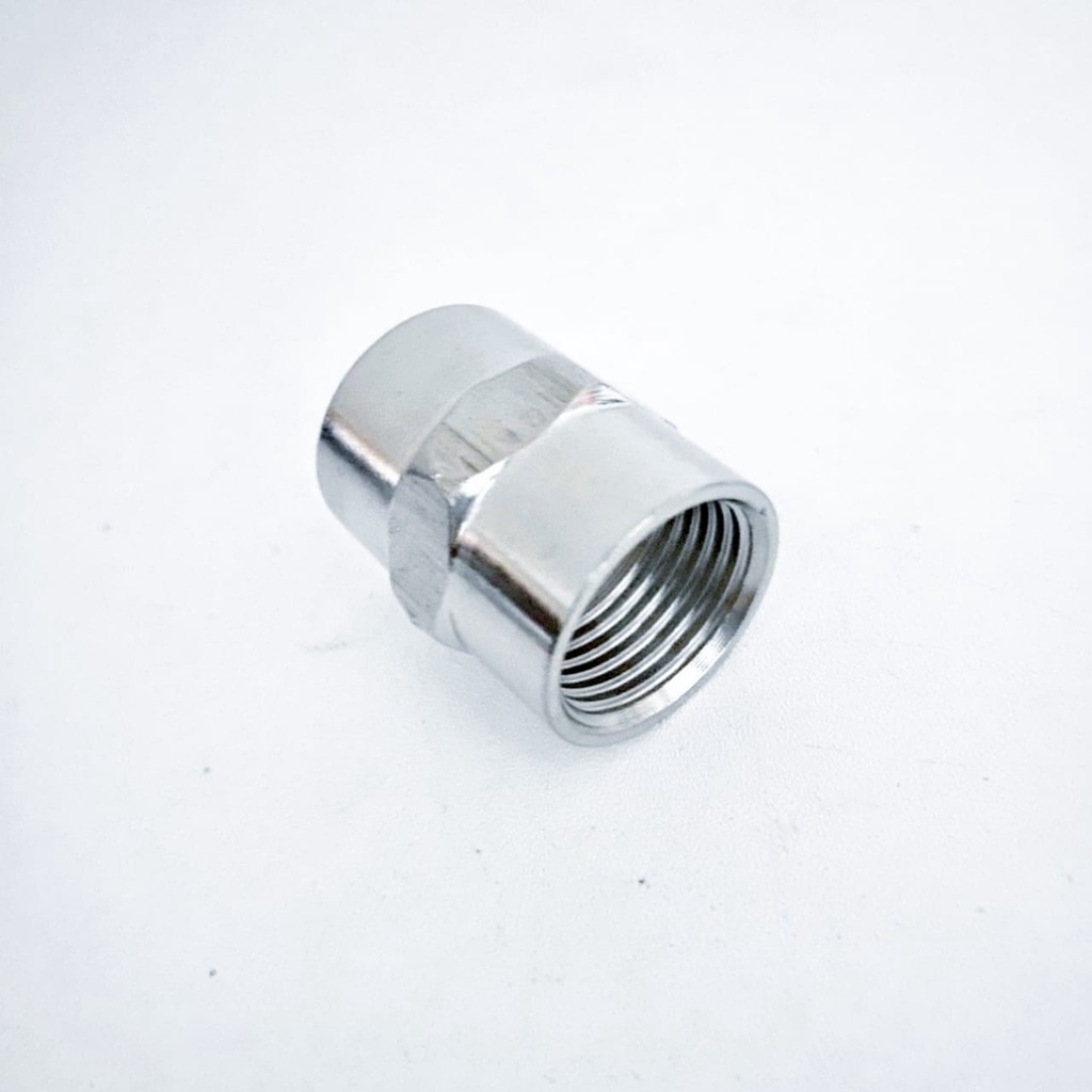 Sock Kran 1/2 inch Drat Dalam Sok Sambungan pipa Keran air Stainless Fitting Female Hex 1/2&quot; S05