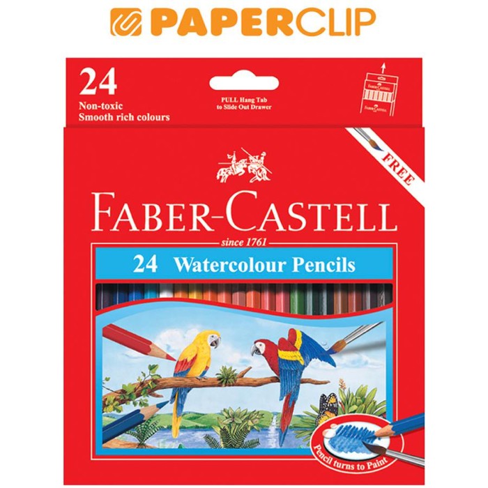 

[COD] PENSIL WARNA FABER CASTELL SET RL 114464 24COLOR
