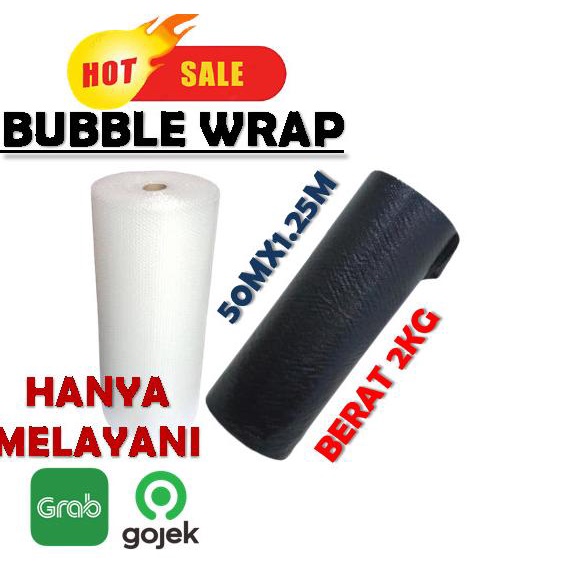 

BUBLE / BUBBLE WRAP ROLL TEBAL HITAM BENING PUTIH MURAH TEBAL 2KG SBY - Putih