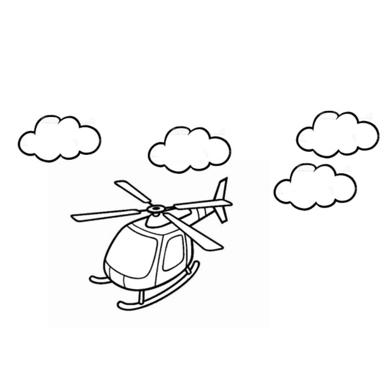 

Buku / lembar mewarnai gambar helikopter