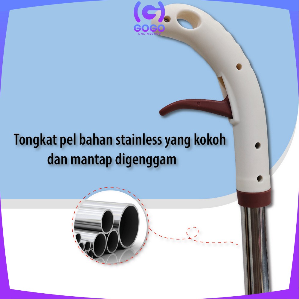 GOGO-C525 Pel Lantai Semprot Otomatis Tanpa Ember Serbaguna / Set Pembersih Lantai Praktis / Automatic Water Spray Mop