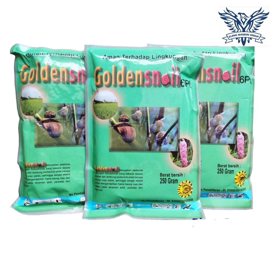 Moluskisida Goldensnail 6PL 250 gram Metaldehyde 6% Pembasmi Hama Siput/Keong