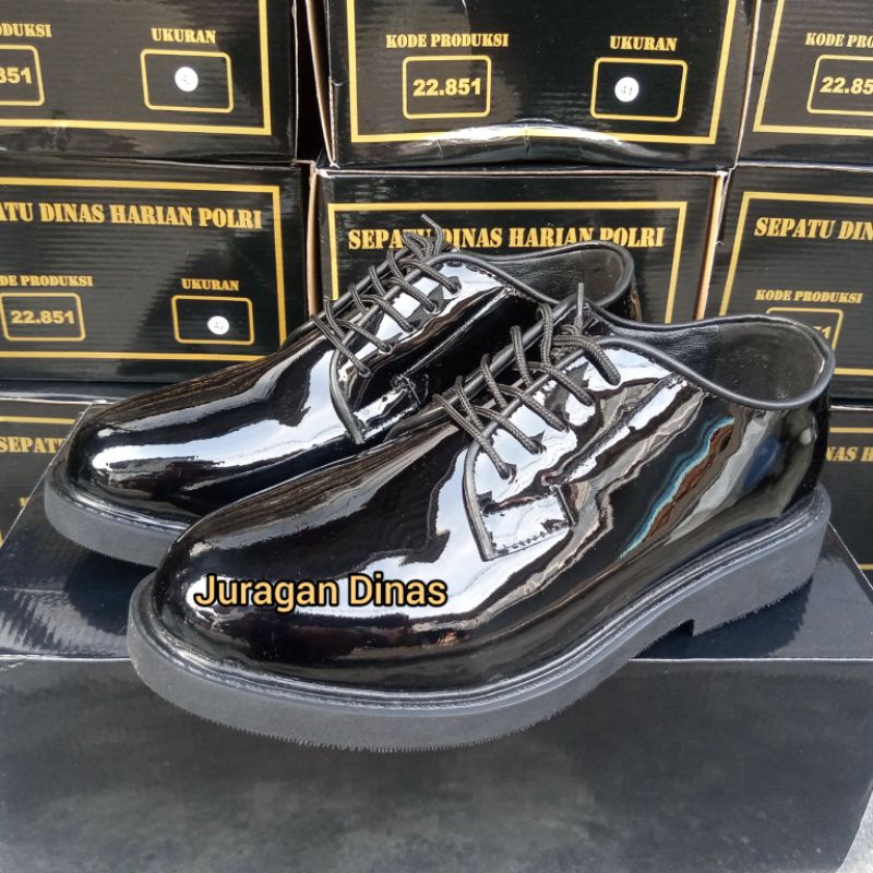 Sepatu Pantofel PDH Jatah POLRI 100% Asli Original Terbaru kilap sisa pembagian