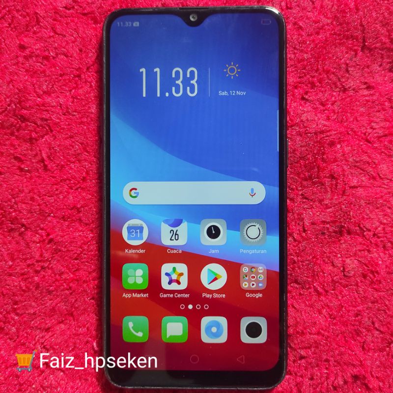 Oppo A5s (4G) Ram 3/32GB Fingerprint Handphone Second murah berkualitas siap pakai