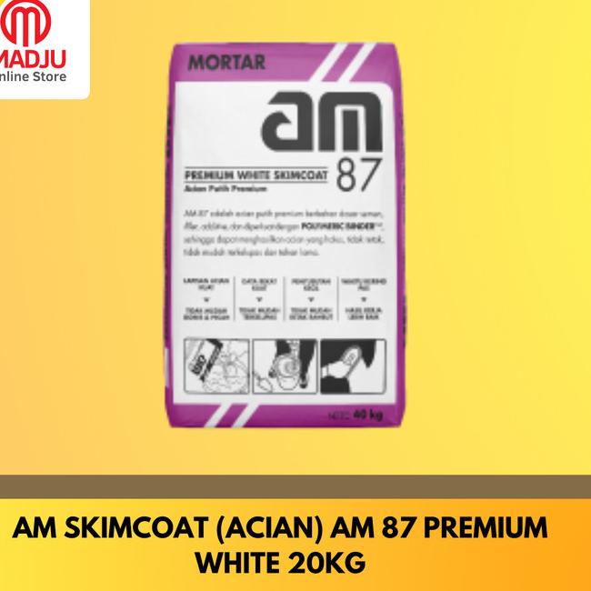 AM Skimcoat (Acian) AM 87 Premium white 20kg