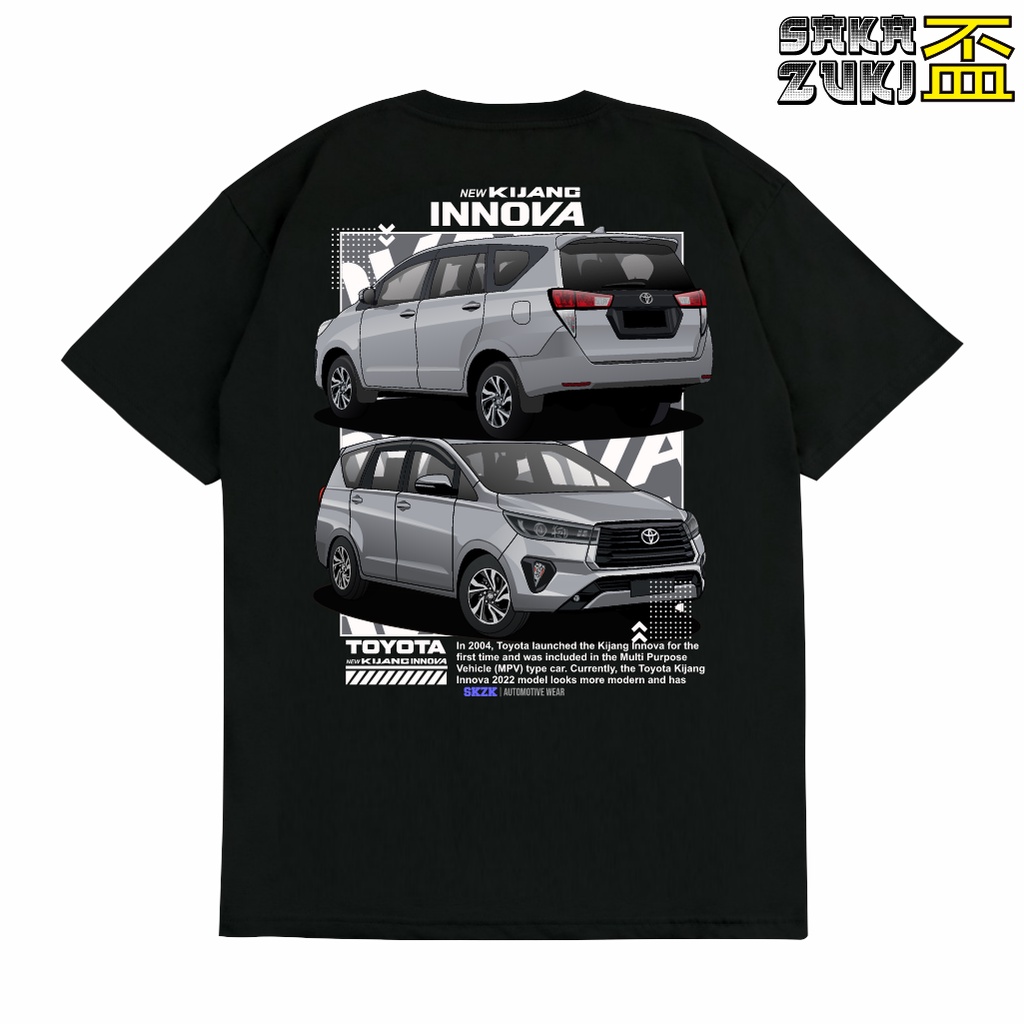 SAKAZUKI Kaos Baju T shirt Distro Unisex Gambar Mobil TOYOTA NEW KIJANG INNOVA 2022 2kd 2gd Otomotif