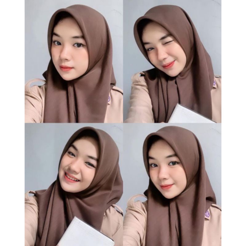 KERUDUNG SEKOLAH VOAL FOREVER BY AZARA / JILBAB SEGIEMPAT ANAK SEKOLAH / HIJAB SEGI EMPAT SEKOLAH / VOAL BASIC UNTUK SEKOLAH