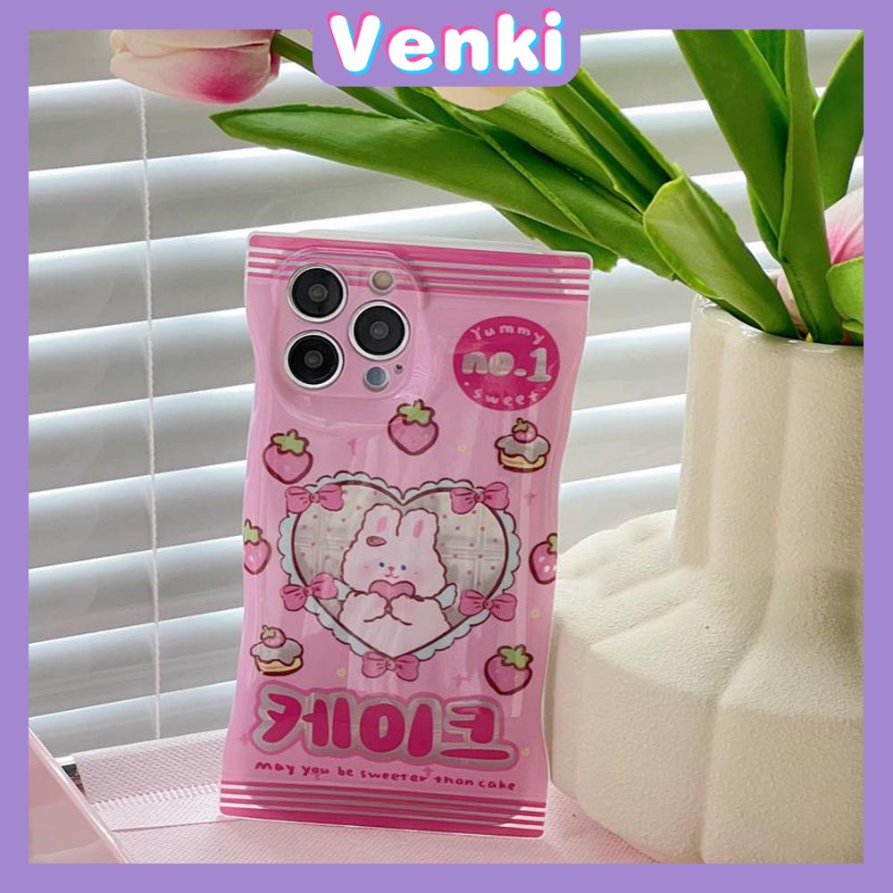 Case iPhone 14 Pro Max Soft TPU Glossy Case Snack Case Cartoon Cute Rabbit Camera Protection Airbag Shockproof For iPhone 14 13 12 11 Plus Pro Max 7 Plus X XR