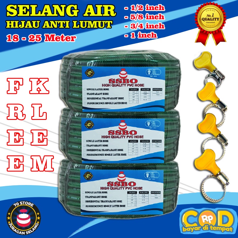 Premium (Mount) SELANG AIR 1 ROLL 20 & 25 METER / SELANG AIR ANTI LUMUT 1/2 5/8 3/4 INCH / SELANG