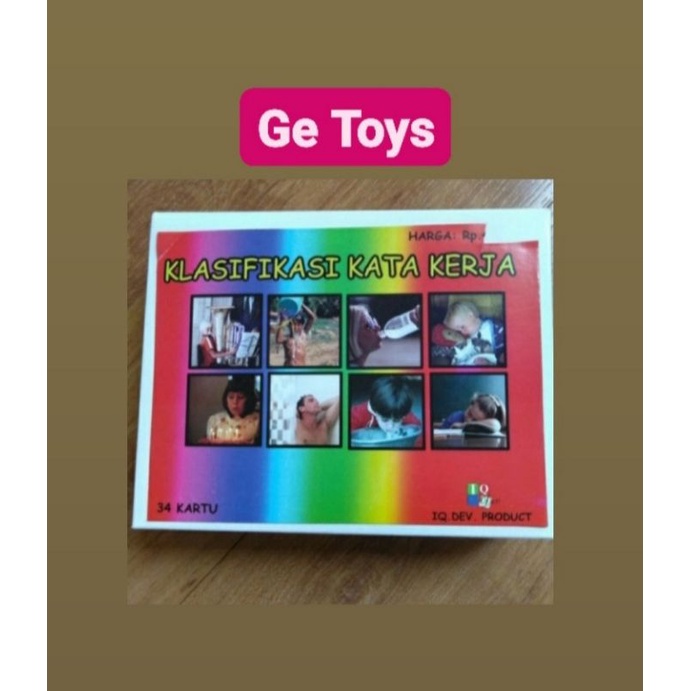 GE TOYS KARTU KLASIFIKASI KATA KERJA/MAINAN EDUKATIF TERAPI WICARA PERILAKU AUTIS BALITA DAN ANAK