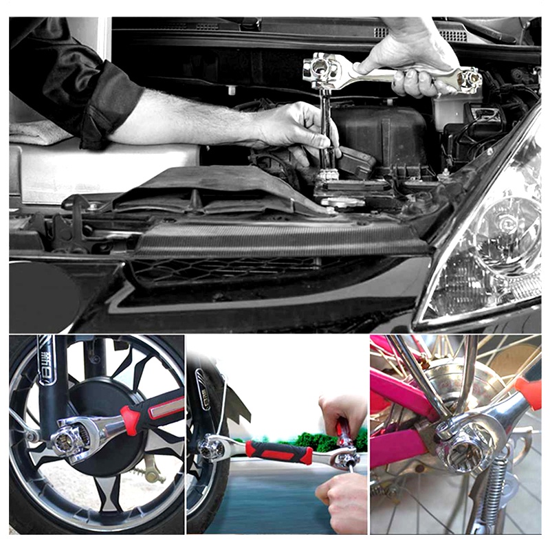 INT Tiger Wrench Kunci Ring Pas Shock Set 52 IN1  Universal Socket Profesional Mobil Motor Serbaguna Pas