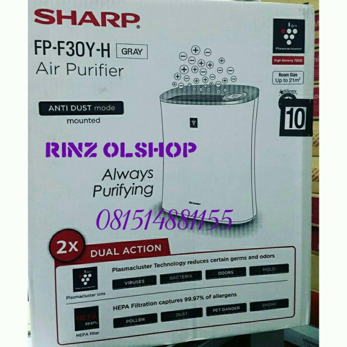 NEW AIR PURIFIER SHARP FP-F30Y / PEMBERSIH UDARA SHARP