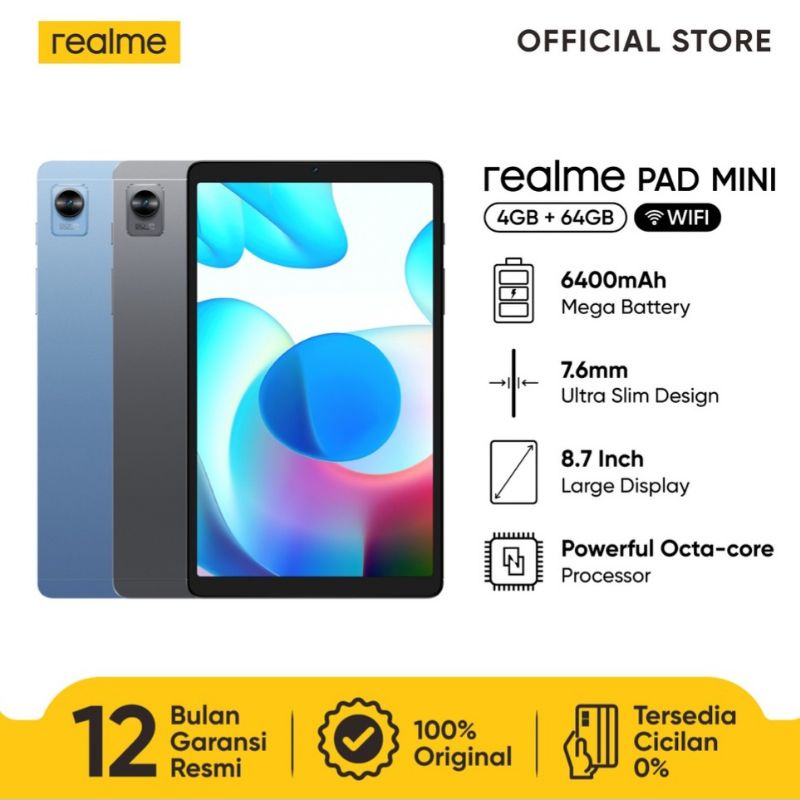 Realme Pad Mini 4/64gb Garansi Resmi Realme Indonesia