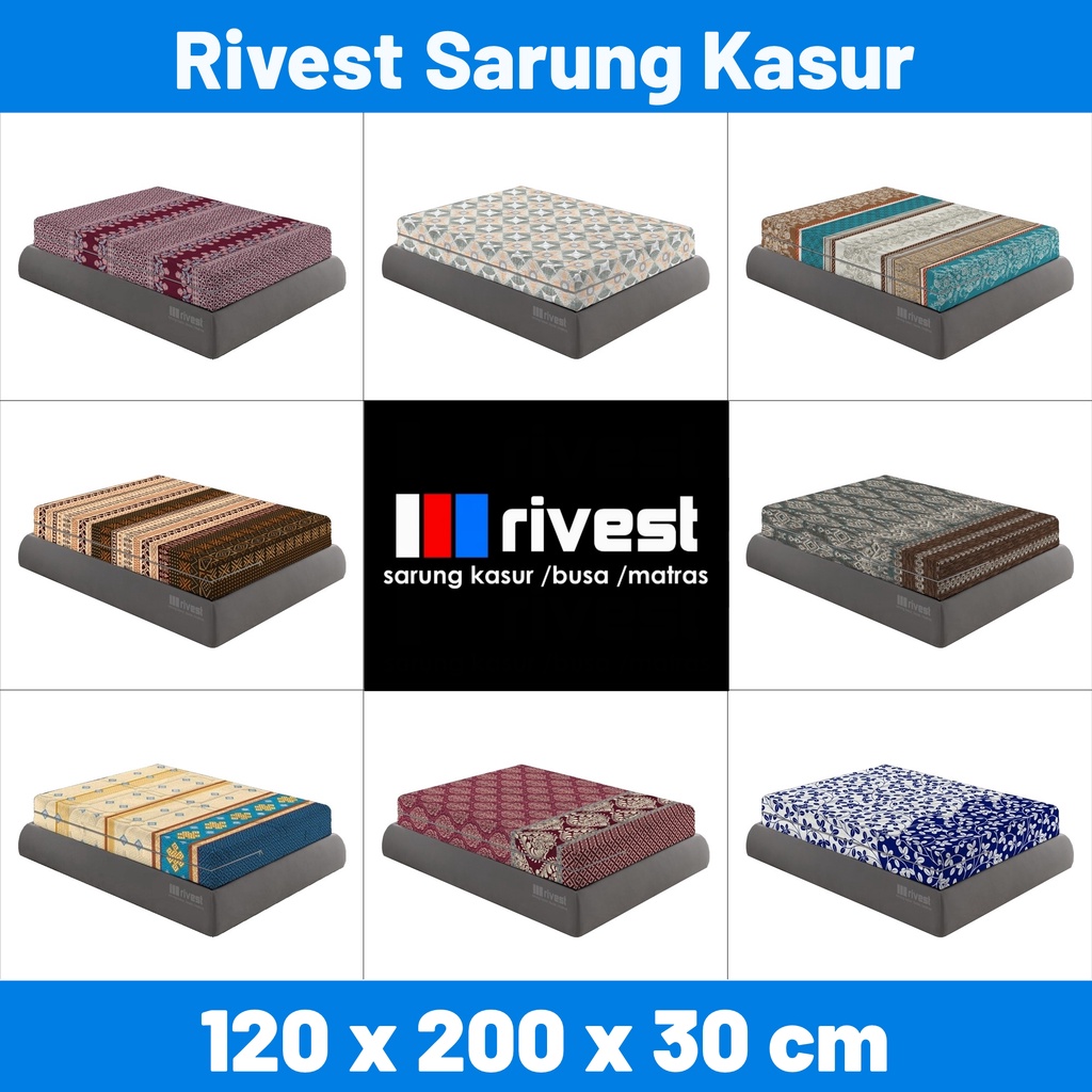 Rivest Sarung Kasur 120 x 200 x 30 - Sprei Resleting