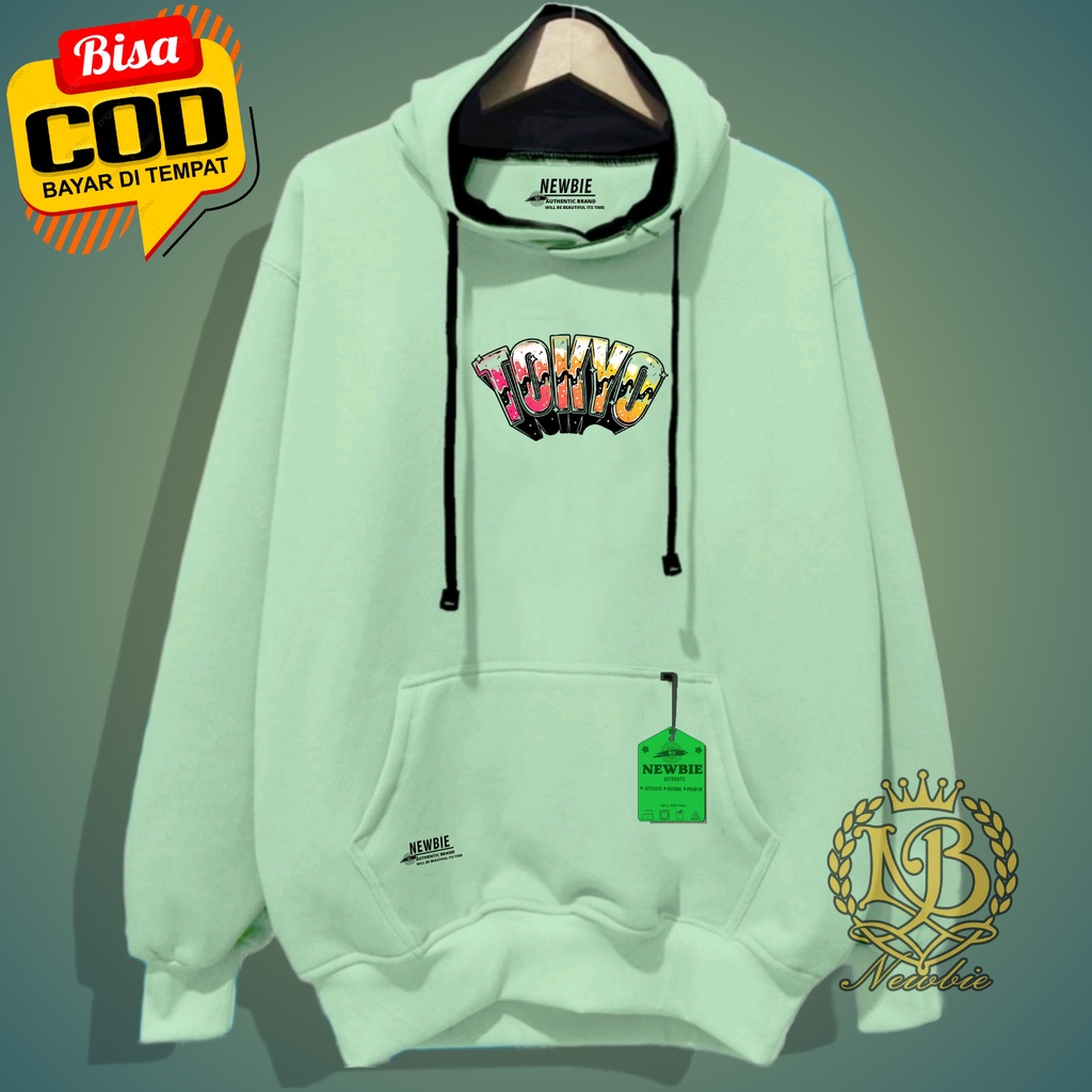 Hoodie Pria Distro Aesthntic Jaket Hodie Cowok Cewek Cod Brand Lokal Kota Bandung Switer Warna Mint Size M L XL XXL