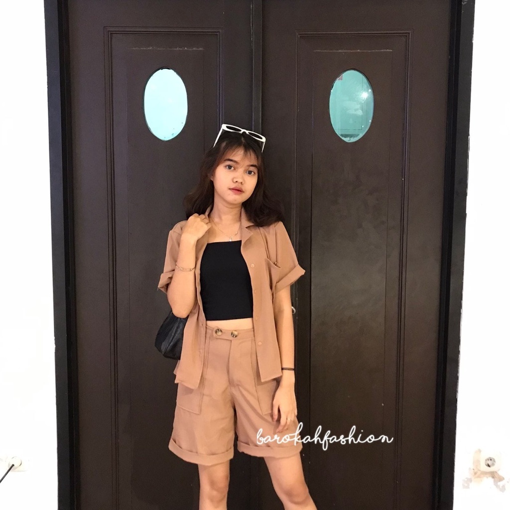CASEY SET/SETELAN WANITA/SETELAN BAHAN KATUN SHAKILA/SETELAN