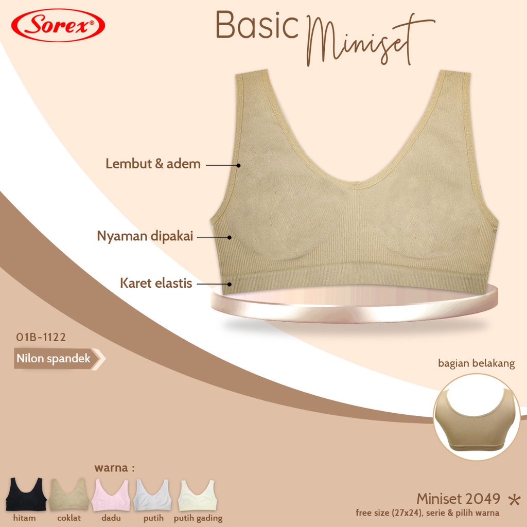 Miniset Rajut Sorex 2049 Miniset Remaja Dan Dewasa Miniset Sorex 2048 ( Lebih Besar) Bra Tanpa Busa