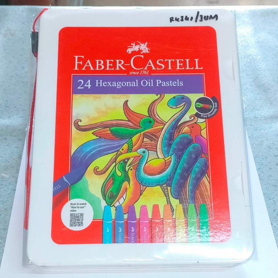 

Faber Castell hexagonal oil pastels isi 24 warna-cat warna oil pastel