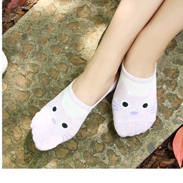 Kaos Kaki Korea-Kaos Kaki Wanita Lucu Kucing D1220