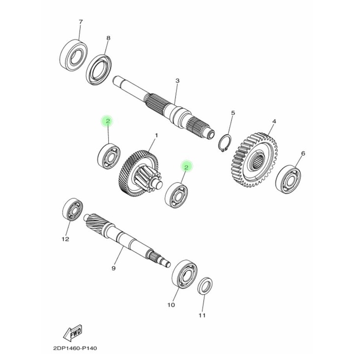 BEARING LAHER GIR GEAR RASIO / BEARING MESIN 6302 AEROX 155 NMAX LEXI ASLI ORI YAMAHA 93306 302X2