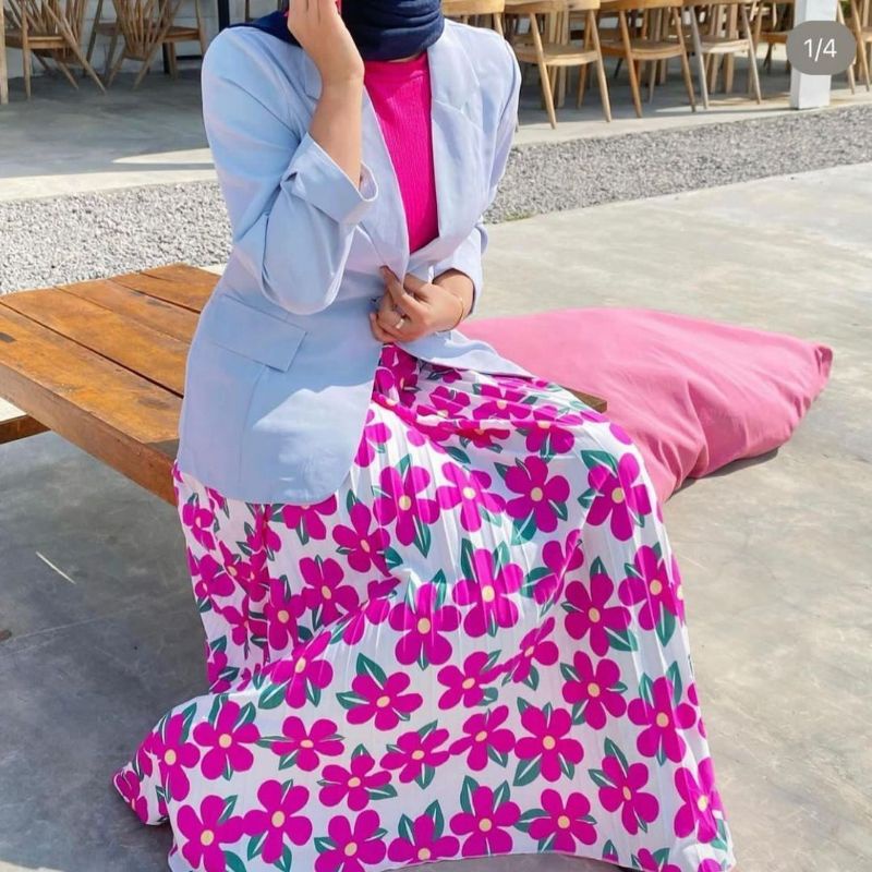 Summer Skirt | Rok Plisket| Bawahan Rampel | Rok Lebar