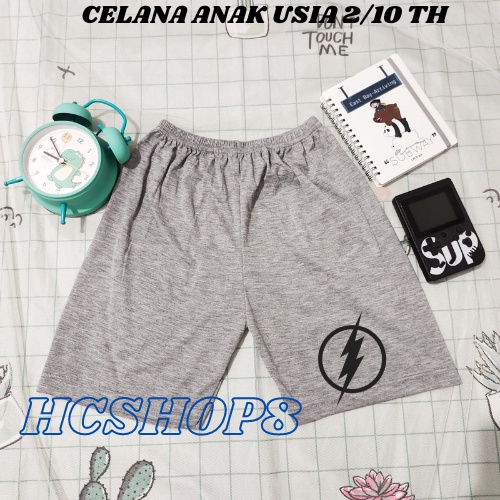 Celana Pendek Anak Laki Laki Perempuan Polos PETIR Usia 2-16th Unisex