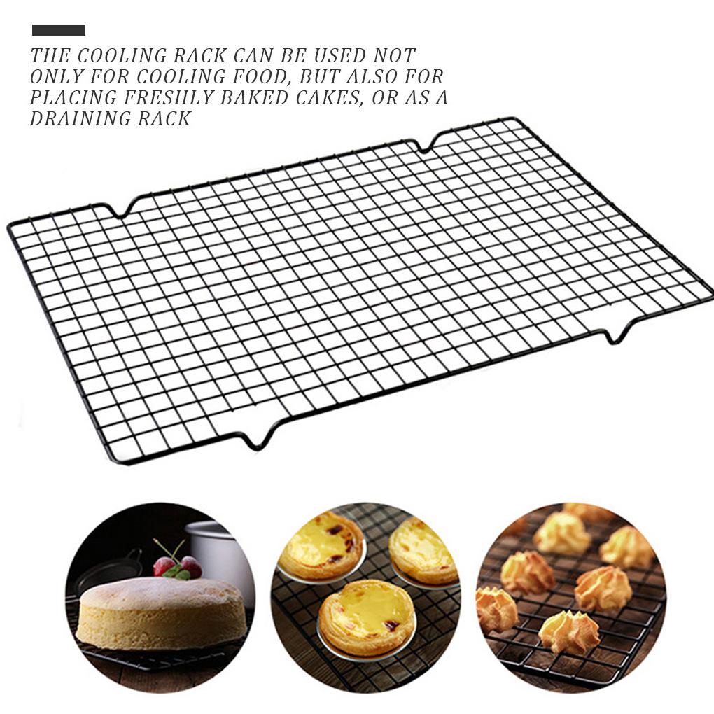 40x25 5 cm Baking Kue Cooling Rak Roti Non Stick Barbecue Net Cookies Pengeringan Berdiri Alat Dapur