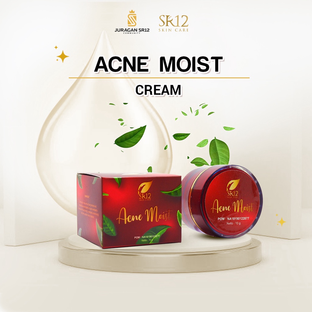 Acne Moist Cream SR12 Penghilang Jerawat dan Bekas Jerawat Obat Jerawat Melembabkan Kulit BPOM