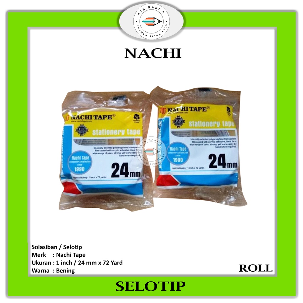 

NACHI - Stationery Tape 24 mm x 72 Yard - ROLL