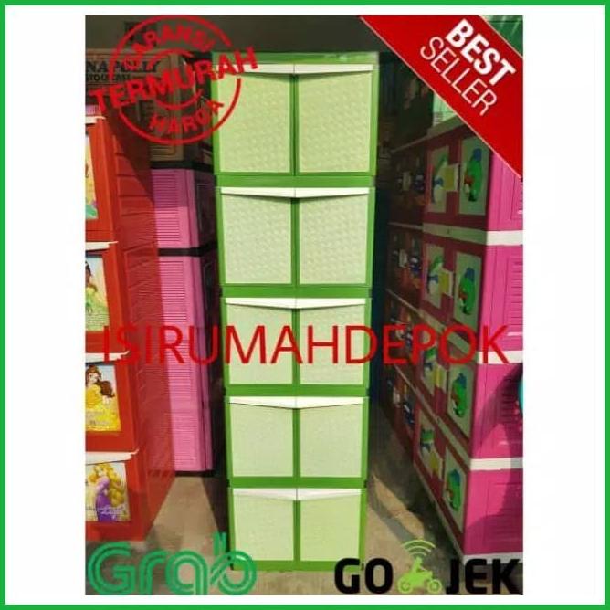 

Lemari Plastik TABITHA 5 Susun Modern Minimalis Murah Berkualitas stock ready