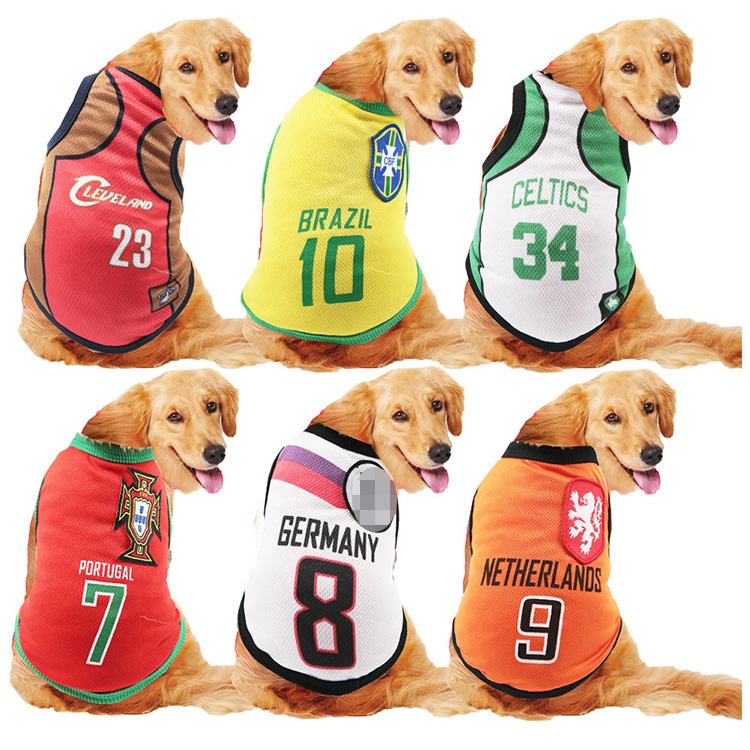 Pet’ oPedia  Baju Kucing/ Anjing Motif Bola Team Dunia / Baju lucu / Baju kucing / Baju anjing / Bisa COD