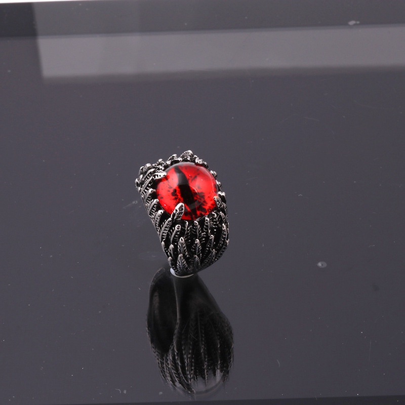 Perhiasan Cincin Bentuk Mata Iblis Bulu Gaya Eropa Amerika