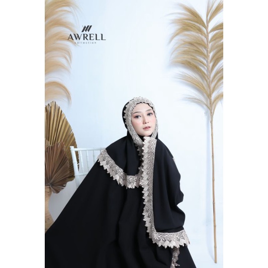 Awrellcollection - Mukena Dewasa Kanyaa Katun Premium Renda Giper Mewah