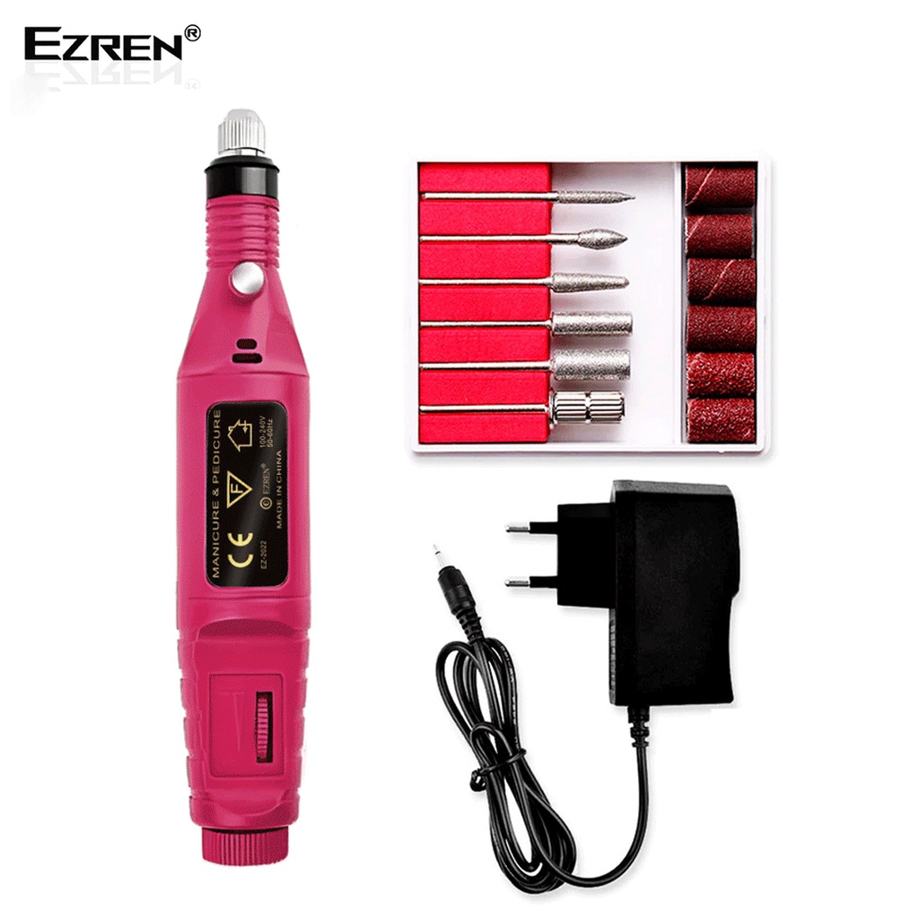 EZREN EZ-2022 MESIN MINI GRINDER GRAFIR BOR POTONG UKIR KUKU (PINK)