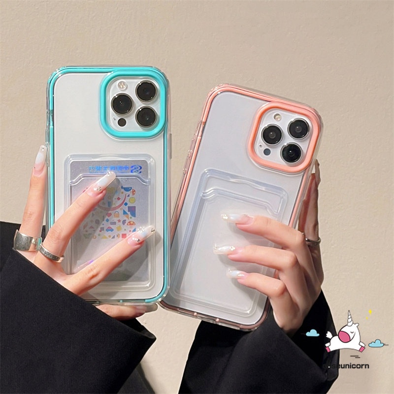 3in1 Casing Soft Case + Dompet Kartu Untuk iPhone 6 6S 7 8 Plus 11 12 13 14 Pro MAX XR X XS MAX SE 2020